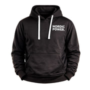 Sort Hoodie, Hættetrøje Str. L, sporty fit - NORDIC POWER