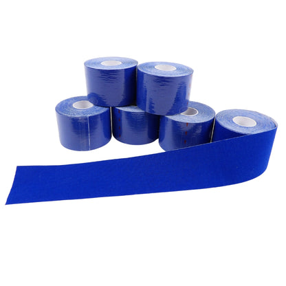 Sporttejp Resårband, 5 cm x 5 meter, mörkblå - 6 rullar