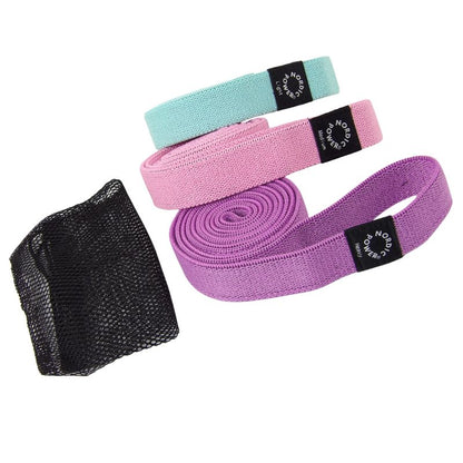 Styrkeband 3-pack. Lila, Rosa, Turkos - NORDIC POWER