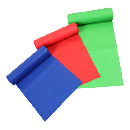 Träningsband 3-pack, blå, röd, grön i latex