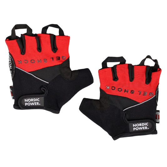 Träningshandskar Svarta / Röda Liten - NORDIC POWER