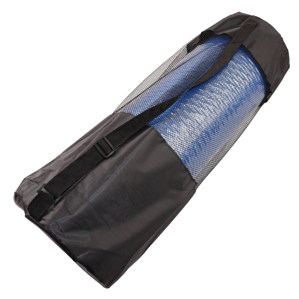 Träningsmatta Svart 1,5 cm tjock, med påse - NORDIC POWER