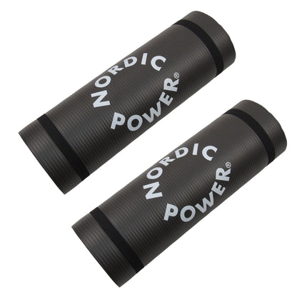 2 st. Träningsmattor svarta 1,5 cm tjocka. Med påse NORDIC POWER