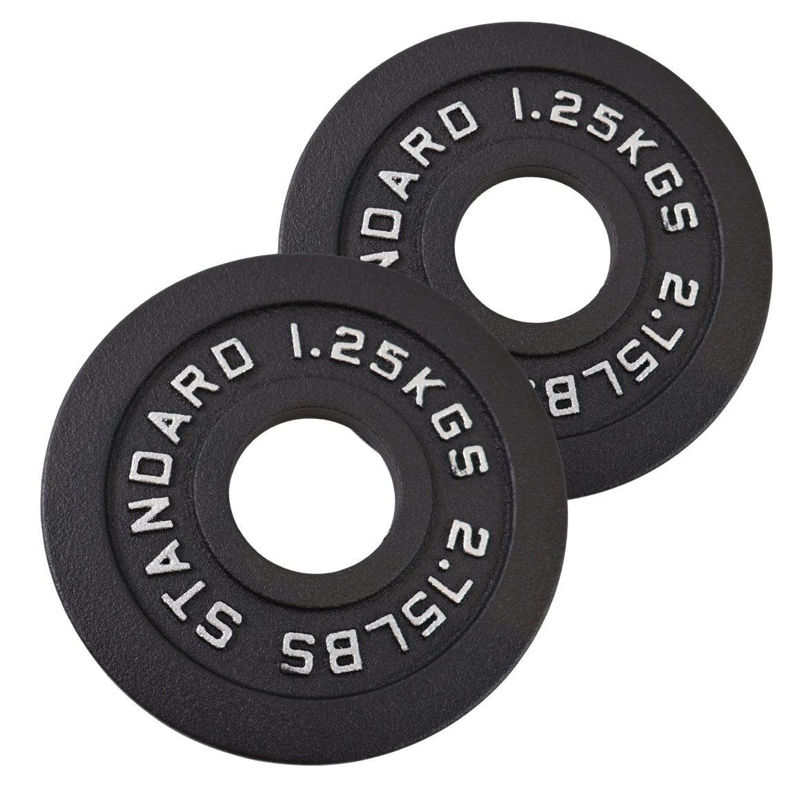 2 x 1,25 Kg. Vægtskive Sort Metal - Ø50 mm - NORDIC POWER