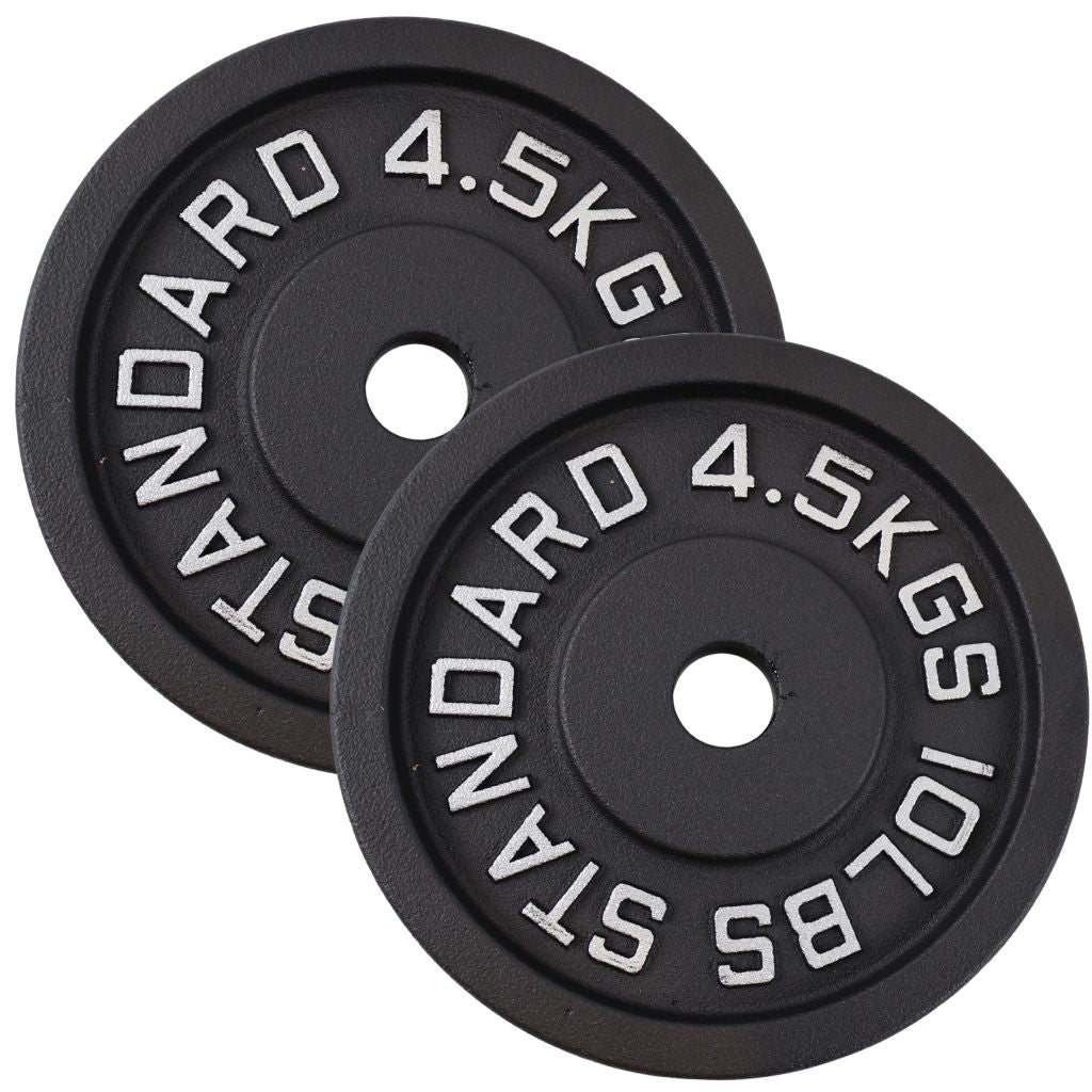 2 x 4,5 kg, Vægtskivesæt, Sort Metal, Ø30 mm - NORDIC POWER - Restparti