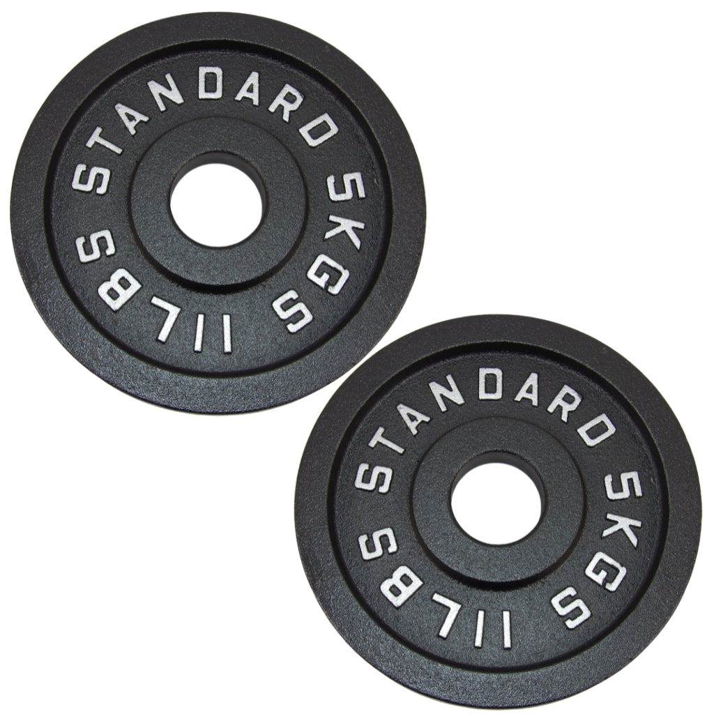 Viktskiva 5 kg. Svart metall 1 st. Ø50 mm - NORDIC POWER