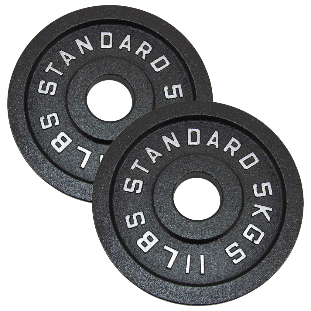 Viktskiva 5 kg. Svart metall 1 st. Ø50 mm - NORDIC POWER