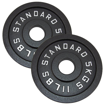 Viktskiva 5 kg. Svart metall 1 st. Ø50 mm - NORDIC POWER