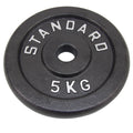 Viktskiva 5 kg, Svart metall, Ø30 mm - NORDIC POWER
