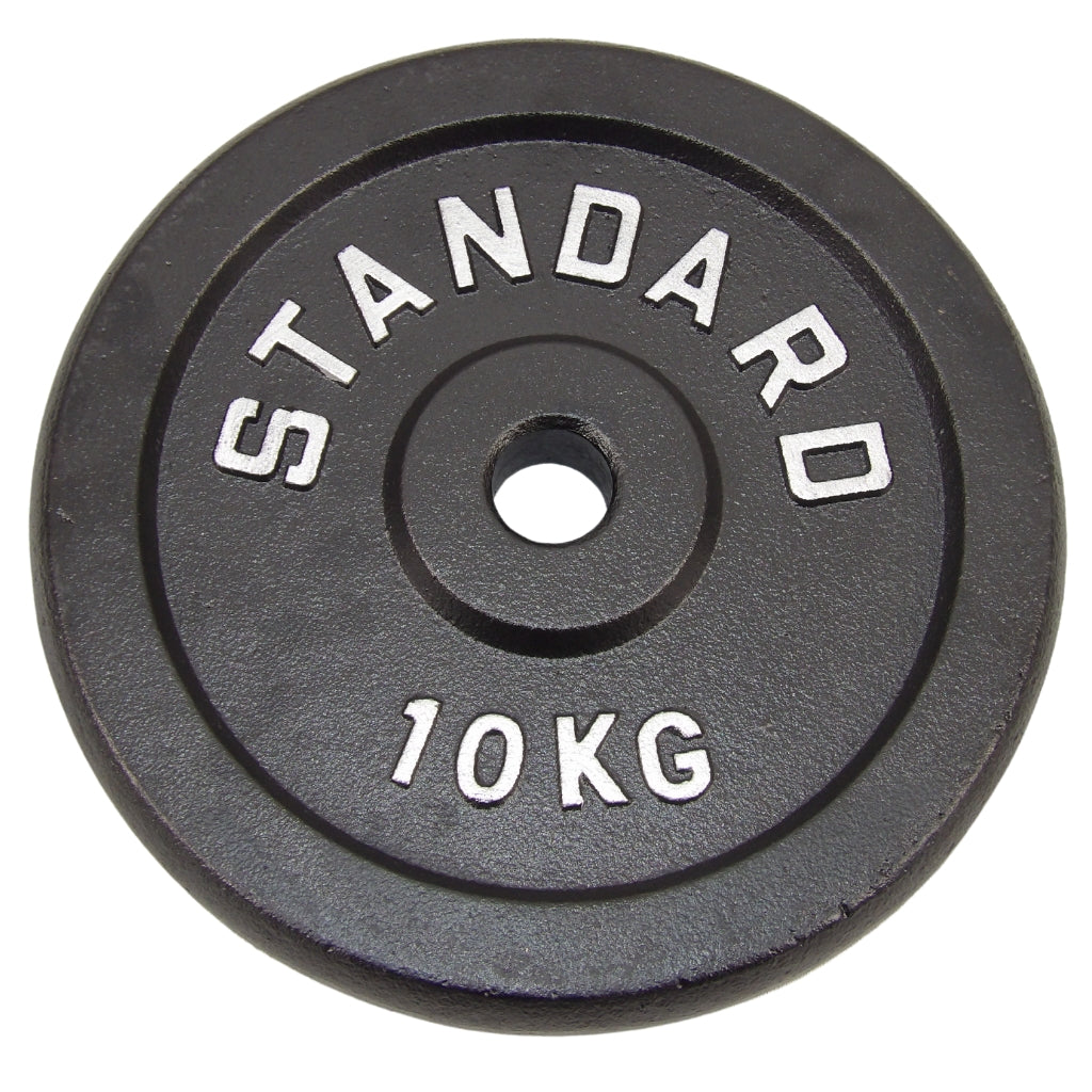 Viktskiva 10 kg, Svart metall, Ø30 mm - NORDIC POWER