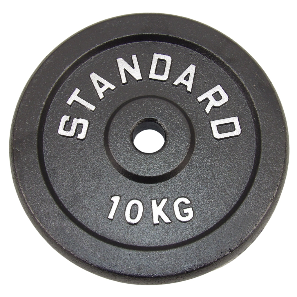 Viktskiva 10 kg, Svart metall, Ø30 mm - NORDIC POWER