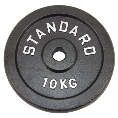 Viktskiva 10 kg, Svart metall, Ø30 mm - NORDIC POWER