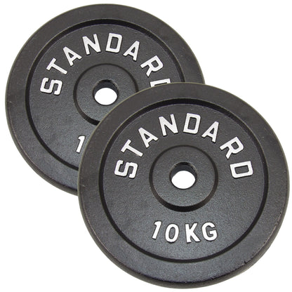 Viktskiva 10 kg, Svart metall, Ø30 mm - NORDIC POWER