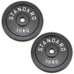 Viktskiva 10 kg, Svart metall, Ø30 mm - NORDIC POWER