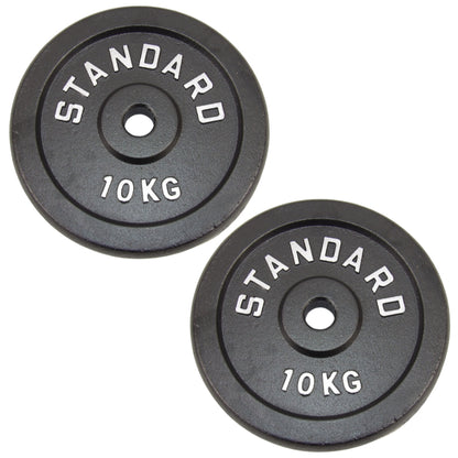 Viktskiva 10 kg, Svart metall, Ø30 mm - NORDIC POWER