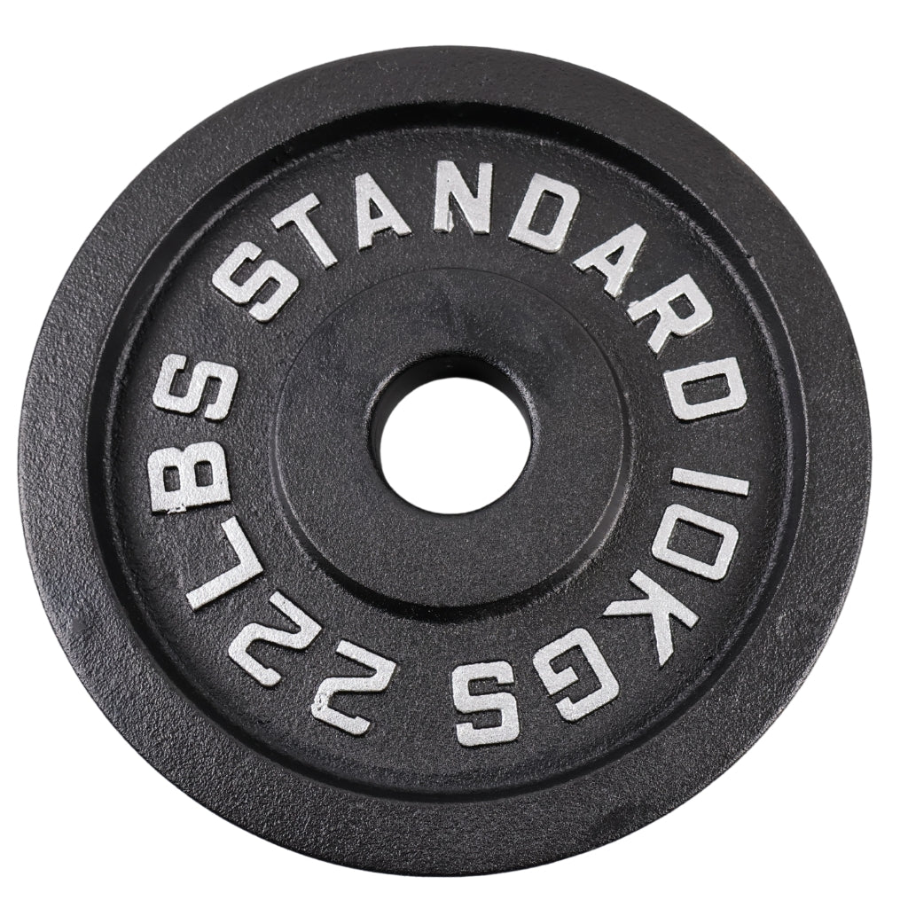 Viktskiva 10 kg. Svart metall 1 st. Ø50 mm - NORDIC POWER