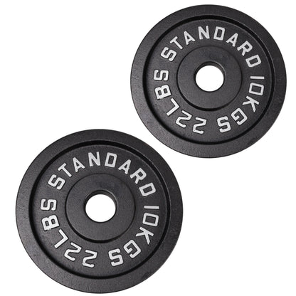 Viktskiva 10 kg. Svart metall 1 st. Ø50 mm - NORDIC POWER