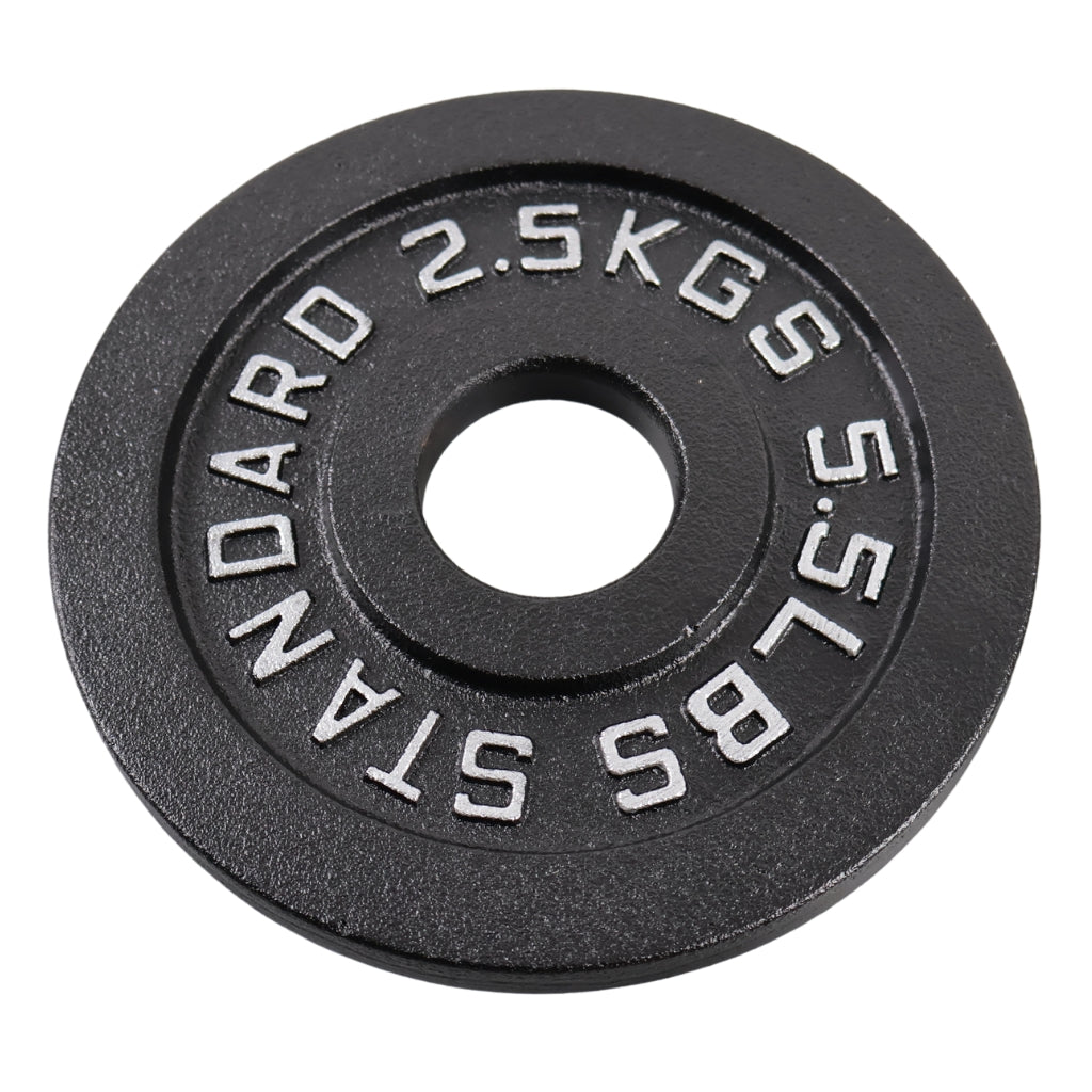 Vægtskivesæt 2 x 2.5 kg. Sort Metal, Ø30 mm - NORDIC POWER