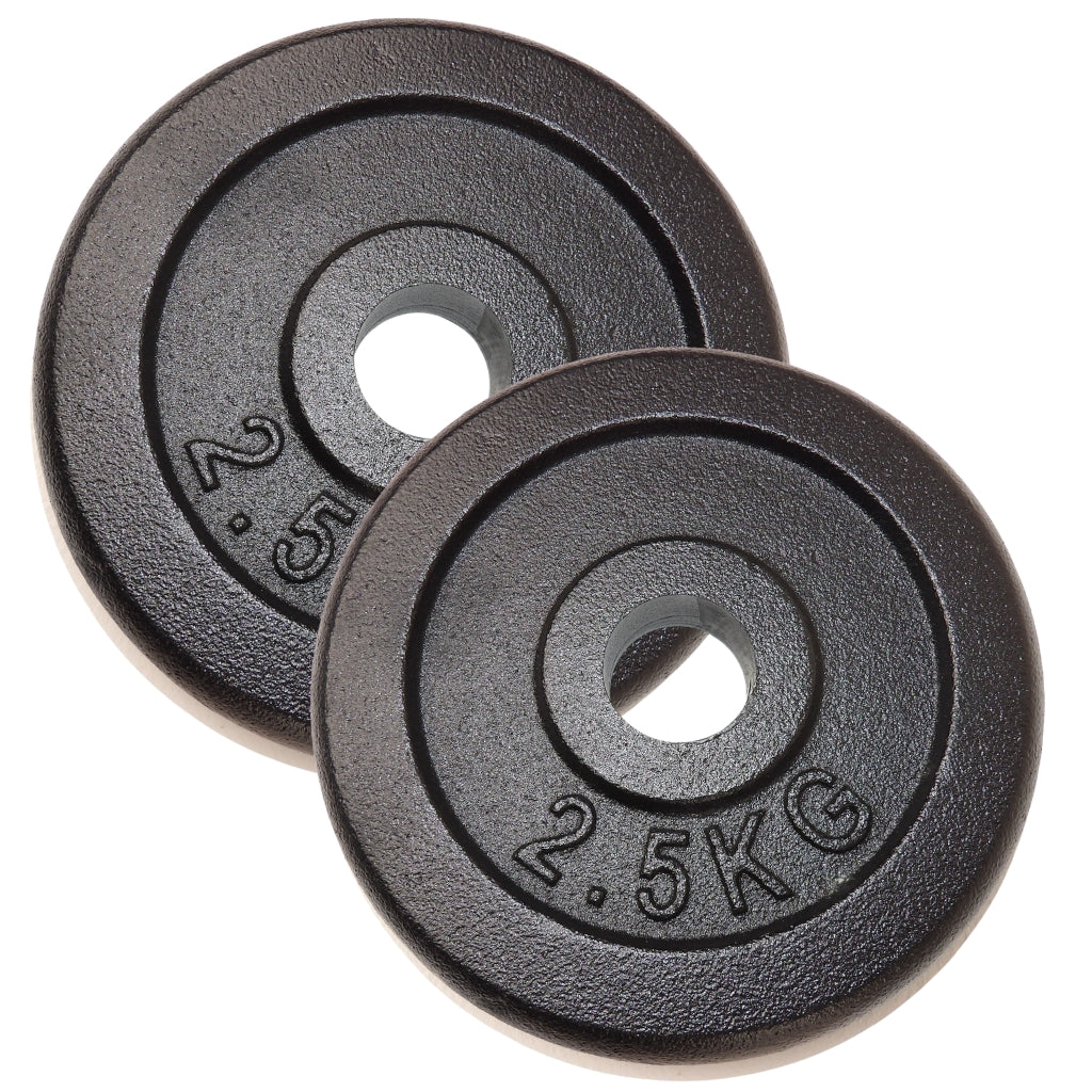 Viktskivset 2 x 2,5 kg. Svart metall, Ø30 mm - NORDIC POWER