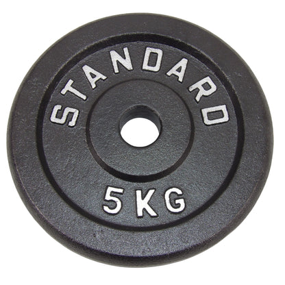 Viktskiva 5 kg, Svart metall, Ø30 mm - NORDIC POWER