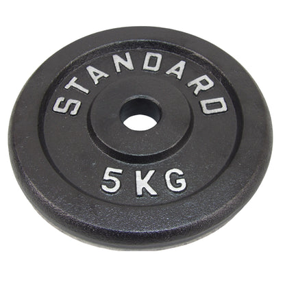 Viktskiva 5 kg, Svart metall, Ø30 mm - NORDIC POWER