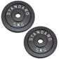 Viktskiva 5 kg, Svart metall, Ø30 mm - NORDIC POWER