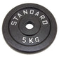 Viktskiva 5 kg, Svart metall, Ø30 mm - NORDIC POWER