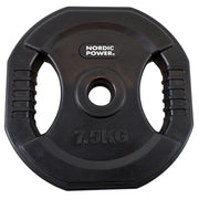 Bodypump Vægtskive 7,5 kg. Sort PRO - NORDIC POWER - 1 Stk - Ø30 mm.
