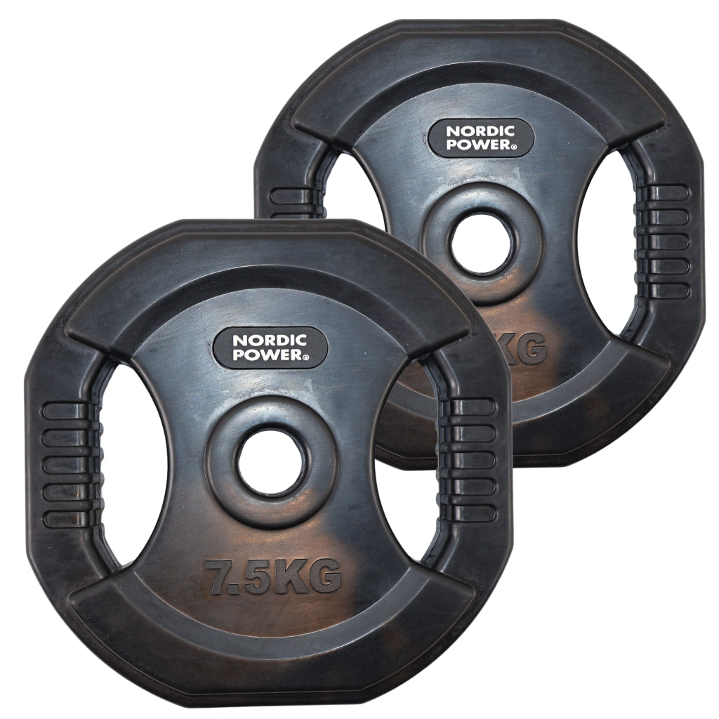 Bodypump Sæt 35 kg, PRO - Med Sorte 7,5kg. Skiver - NORDIC POWER - Ø30 mm