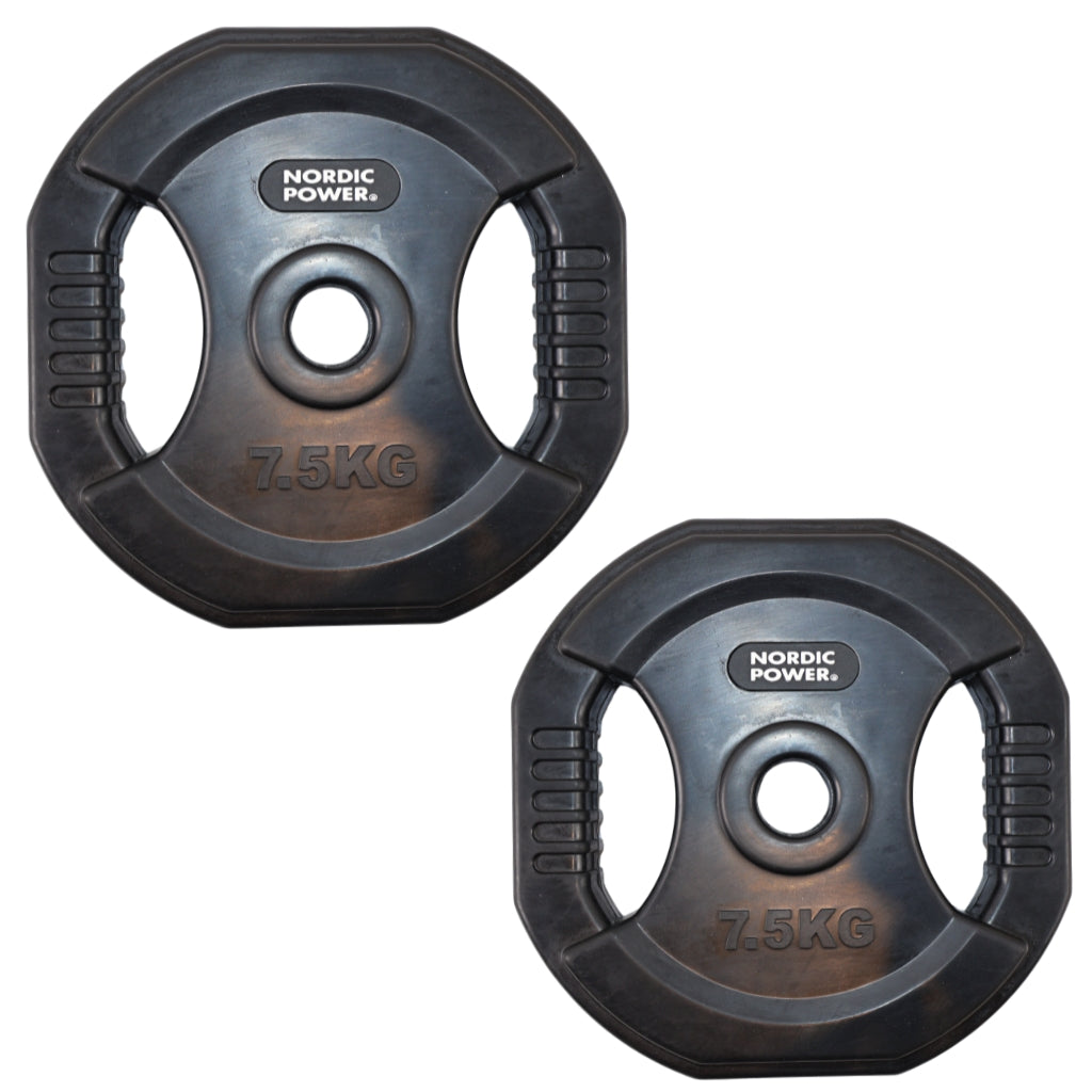Bodypump Vægtskive 7,5 kg. Sort PRO - NORDIC POWER - 1 Stk - Ø30 mm.