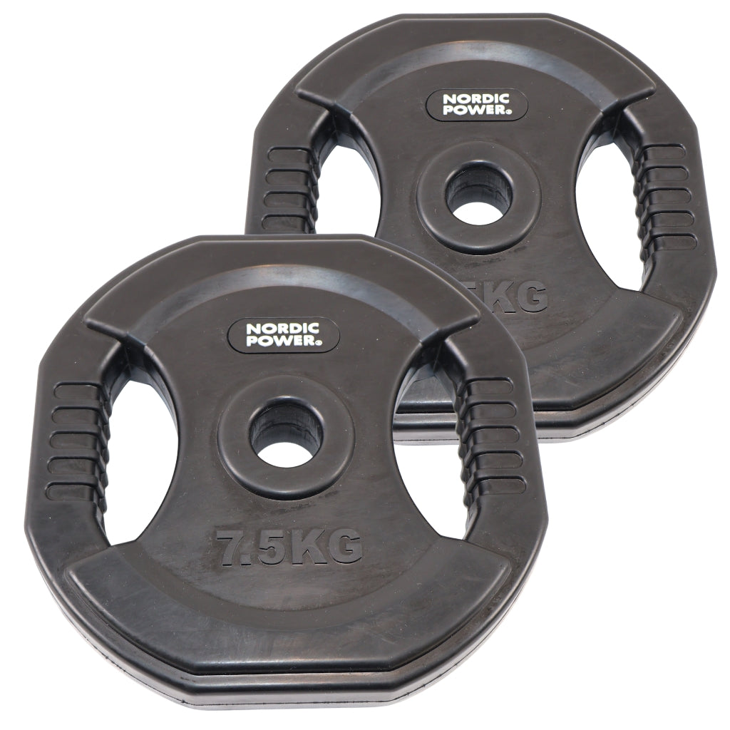 Bodypump Vægtskive 7,5 kg. Sort PRO - NORDIC POWER - 1 Stk - Ø30 mm.