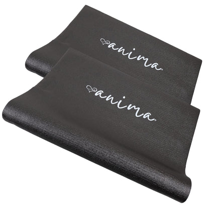 2 st. yogamatta svart 3 mm - ANIMA