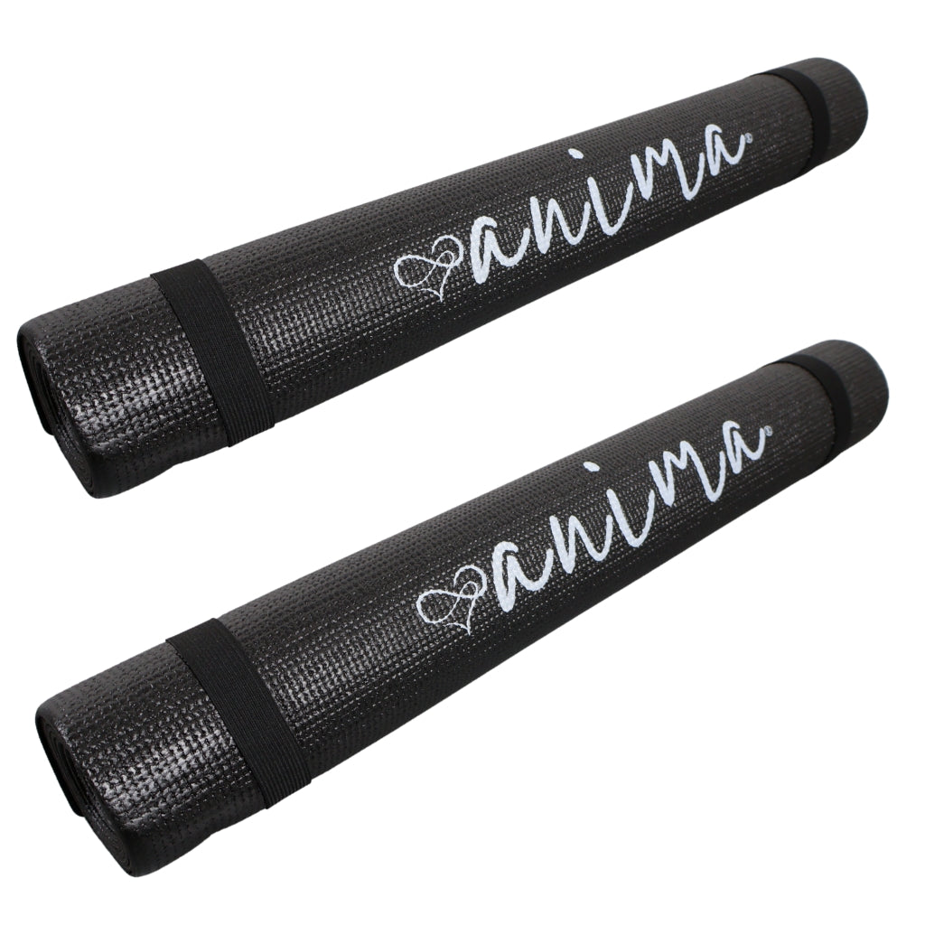 2 st. yogamatta svart 3 mm - ANIMA