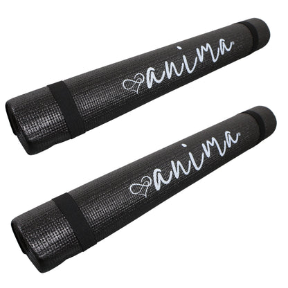 2 st. yogamatta svart 3 mm - ANIMA