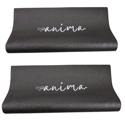 2 st. yogamatta svart 3 mm - ANIMA